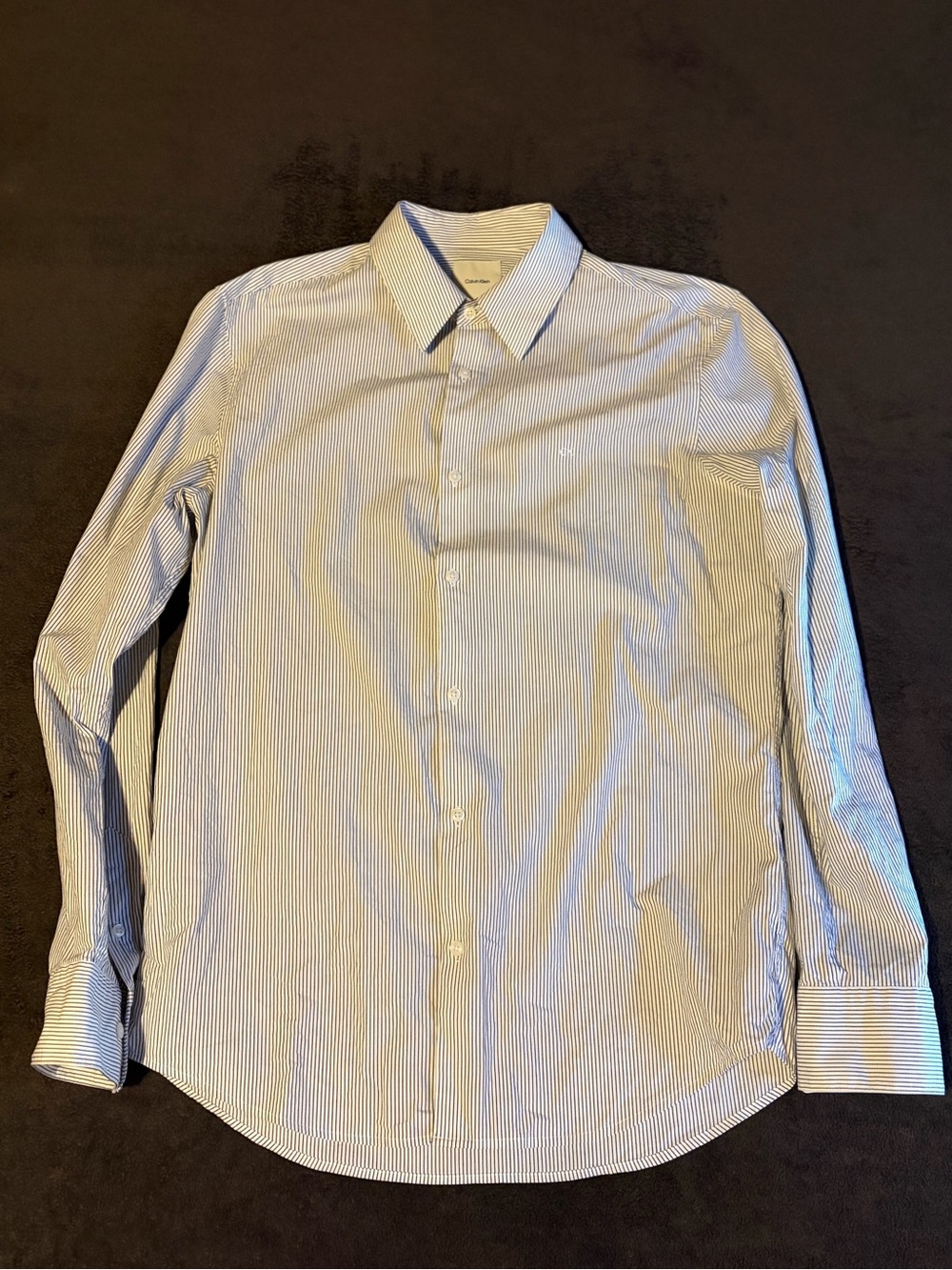 Calvin Klein Grey Pin-Striped Button Down Shirt